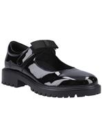HUSH PUPPIES Astrid Bow Patent Junior School Shoes 10 Infant
