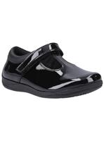 HUSH PUPPIES Caitlin T Bar Patent Senior School Shoes 6