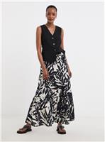 JD WILLIAMS Cheesecloth Midi Tiered Skirt 30