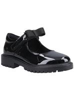 HUSH PUPPIES Astrid Bow Patent Senior School Shoes 5