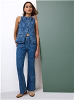 Tu x Morris & Co. Marigold Mid-Blue Co-ord Relaxed Flare Denim Jeans 18S