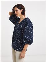 JD WILLIAMS Tie Front Bubble Sleeve Detail Top 16