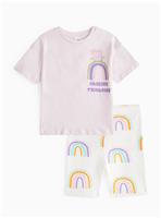 Peppa Pig Character Print T-Shirt & Cycling Shorts 4-5 years