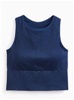 REAKTIV Seamless Navy Crop Top Vest L
