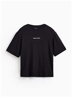 REAKTIV Black Logo Modal Oversized Tee S