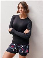 REAKTIV Black Seamless Long Sleeve Base Layer Top S