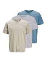 JJ REBEL Basic T Shirt Sleeved O Neck 3 Pack Multipack L