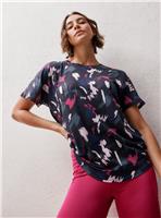 REAKTIV Grey Soft Touch Oversized Brushstroke Print Tee XL