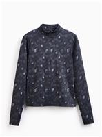 REAKTIV Leopard Printed Zip Through Long Sleeve Performance Top XS