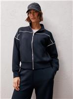 REAKTIV Black Scuba Zip Through Piped Detail Sweat XL