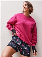 REAKTIV Dark Pink Luxury Embossed Logo Sweatshirt XS