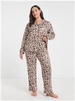SIMPLY BE Pretty Secrets Button Through Pyjama Set 32-34