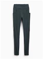 REAKTIV Dark Green Mesh Panel Performance Legging XS