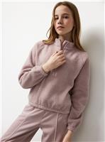 ELLE Pink Borg Half-Zip Fleece 8 years
