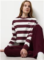 ELLE Dark Red Stripe Long Sleeve Top 11 years