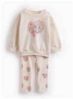 Cream Lilo & Stitch Sweat & Leggings Set 6-9 months