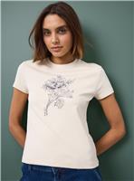 Tu x Morris & Co. Cream Regular-Fit Graphic Chrysanthemum Print T-Shirt 18