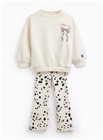 Cream 101 Dalmatians Sweat & Flare Set 2-3 years