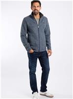 WEIRD FISH Shires Full Zip Grid Fleece Navy XL