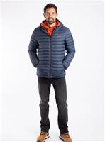 WEIRD FISH Flete Lightweight Showerproof Padded Hooded Jacket Navy S