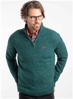 WEIRD FISH Altwood 1/4 Zip Jumper Teal XXXL