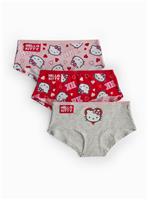 Hello Kitty Print Short Briefs 3 Pack 8-9 years