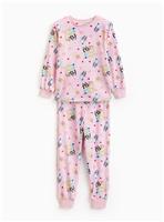 Bluey Character Print Pink Slinky Pyjama Set 7-8 years