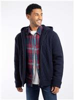 WEIRD FISH Brohdi Borg Lined Cable Full Zip Knit Hoody S