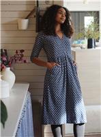 WEIRD FISH Isolde Printed Jersey Midi Dress 8