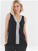 JD WILLIAMS Rick Rack Trim V Neck Vest 22