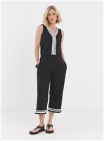 JD WILLIAMS Rick Rack Wide Leg Cropped Trousers 18