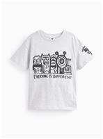 Grey Marl Doodle Boy Graphic T-Shirt 5 years