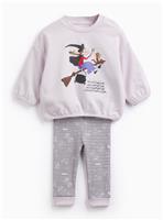Purple Room On The Broom Sweat Set 6-9 months