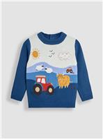 JOJO MAMAN B&Eacute;B&Eacute; Tractor Scene Jumper 3-4 Years