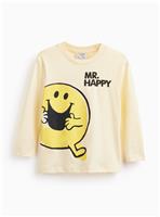 Mr Happy Character Print Long Sleeve T-Shirt 4-5 years