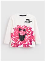 Mr Men and Little Miss Mr Messy Character Print Long Sleeve T-Shirt 2-3 years