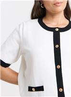SIMPLY BE Contrast Short Sleeve Cardi 20-22