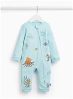 Blue The Tiddler Print Sleepsuit Up to 3 mths