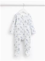 Blue Eeyore Print Sleepsuit Up to 1 mth