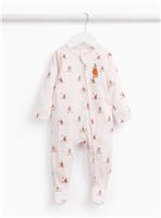 Pink Flopsy Print Sleepsuit Up to 1 mth