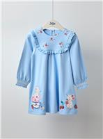 JOJO MAMAN B&Eacute;B&Eacute; Mouse And Tea Cup Applique Dress 6-7 Years