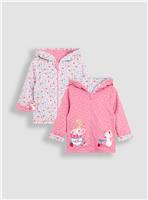 JOJO MAMAN BÉBÉ Mouse And Cupcake Applique Reversible Hoodie 6-7 Years