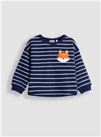 JOJO MAMAN B&Eacute;B&Eacute; Fox Applique Pocket Top 12-18 months