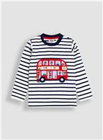 JOJO MAMAN B&Eacute;B&Eacute; London Bus Applique Top 12-18 months