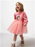 Pink Gabby Print Tutu Sweatshirt Dress 2-3 years