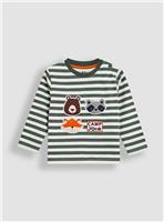 JOJO MAMAN B&Eacute;B&Eacute; Woodlands Friends Applique Top 6-7 Years