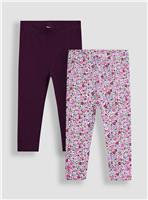 JOJO MAMAN BÉBÉ 2 Pack Ditsy Floral Leggings 12-18 months