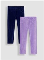 JOJO MAMAN B&Eacute;B&Eacute; 2 Pack Jersey Cord Jeggings 5-6 Years
