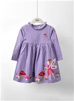 JOJO MAMAN BÉBÉ Toadstool Applique Frill Neck Dress 18-24 months