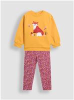 JOJO MAMAN BÉBÉ Fox And Flower Sweatshirt And Legging Set 6-7 Years